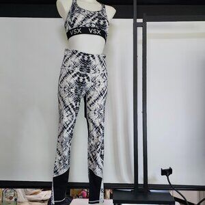 RARE Victoria’s Secret VSX Snake Print Sports Bra & Leggings Set – High-Waist, B